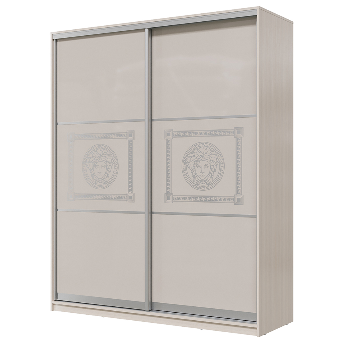 

Шкаф-купе Мэри Премиум 1800 № 14 дуб молочный/стекло лакобель, 180х60х220 см, Бежевый;серебристый, 1800 № 14М