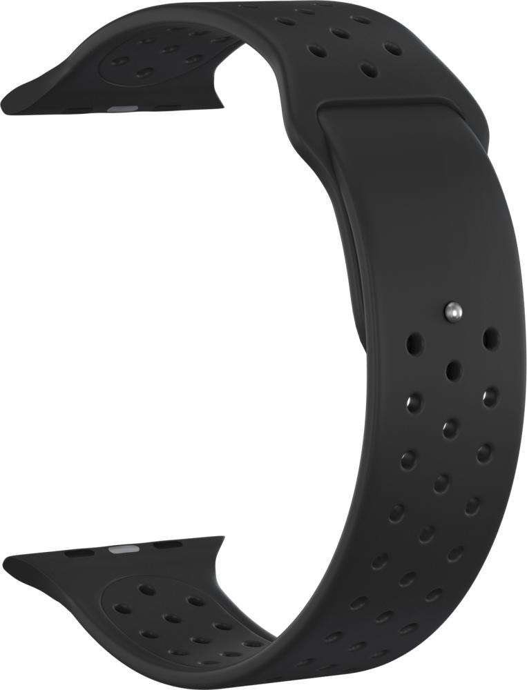 

Ремешок силиконовый GSMIN Sport Edition для Apple Watch 38/40mm (Черный), Ремешок силиконовый GSMIN Sport Edition для Apple Watch 38/40mm