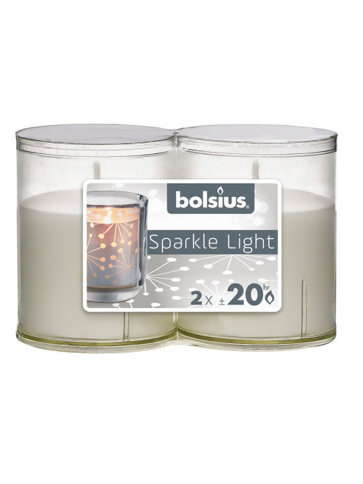 фото Свеча bolsius sparkle light в пластиковой гильзе, комплект 2 шт