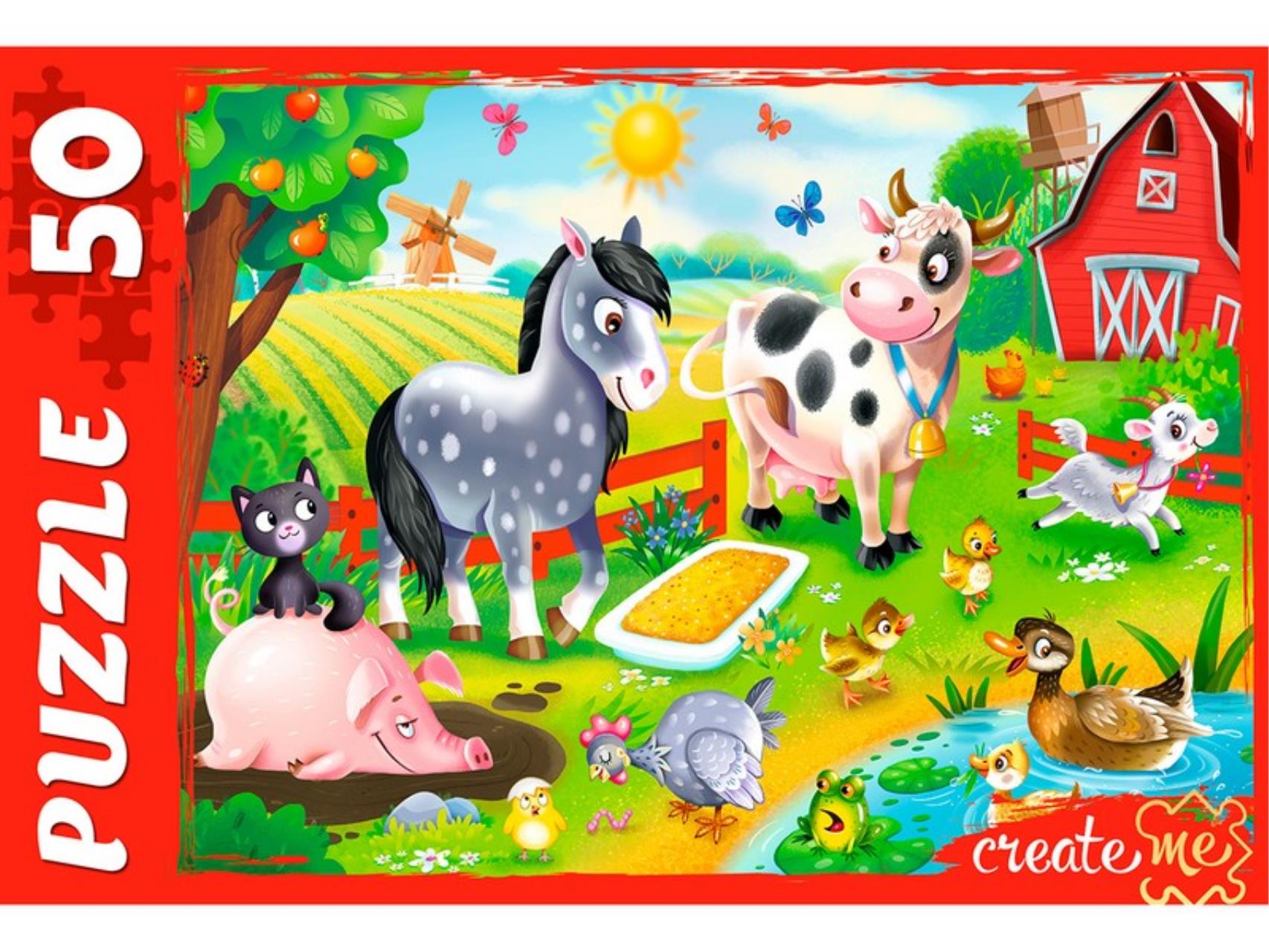 

Пазлы Рыжий Кот Моя Ферма 3 50 Элементов