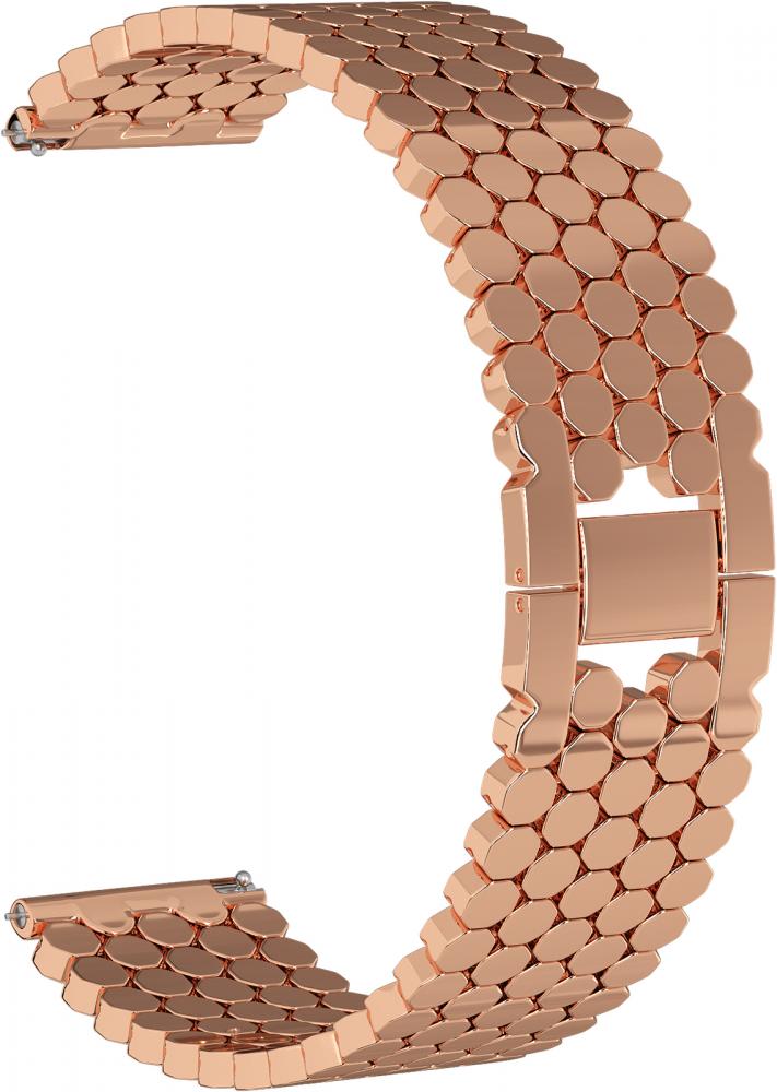 

Ремешок металлический GSMIN Snake 22 для Honor Watch Magic (Розовое золото), Ремешок металлический GSMIN Snake 22 для Honor Watch Magic
