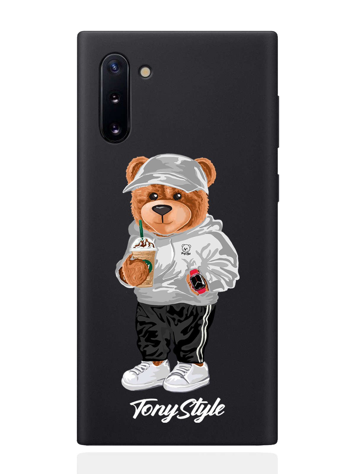 

Чехол Tony Style для Samsung Galaxy Note 10 Tony Style с кофе черный, Серый;белый;черный