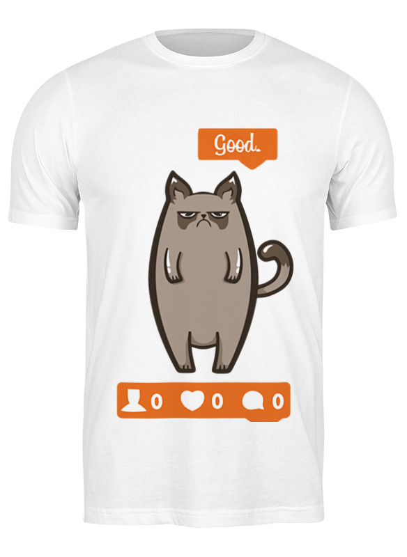 

Футболка мужская Printio Кот (cat) белая 2XL, Белый, Кот (cat)