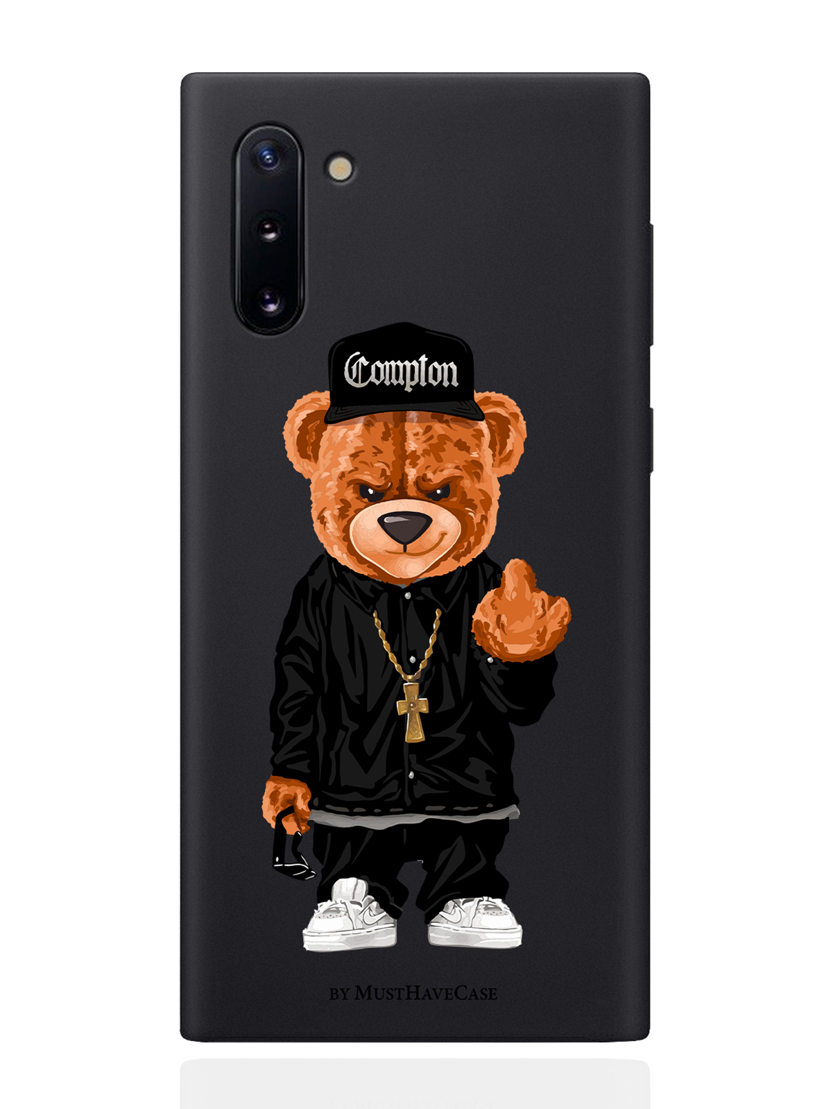 фото Чехол musthavecase для samsung galaxy note 10 мишка compton черный