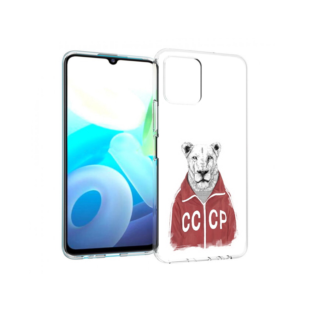 

Чехол MyPads Tocco для Vivo Y15s львица ссср (PT224456.390.450), Прозрачный, Tocco