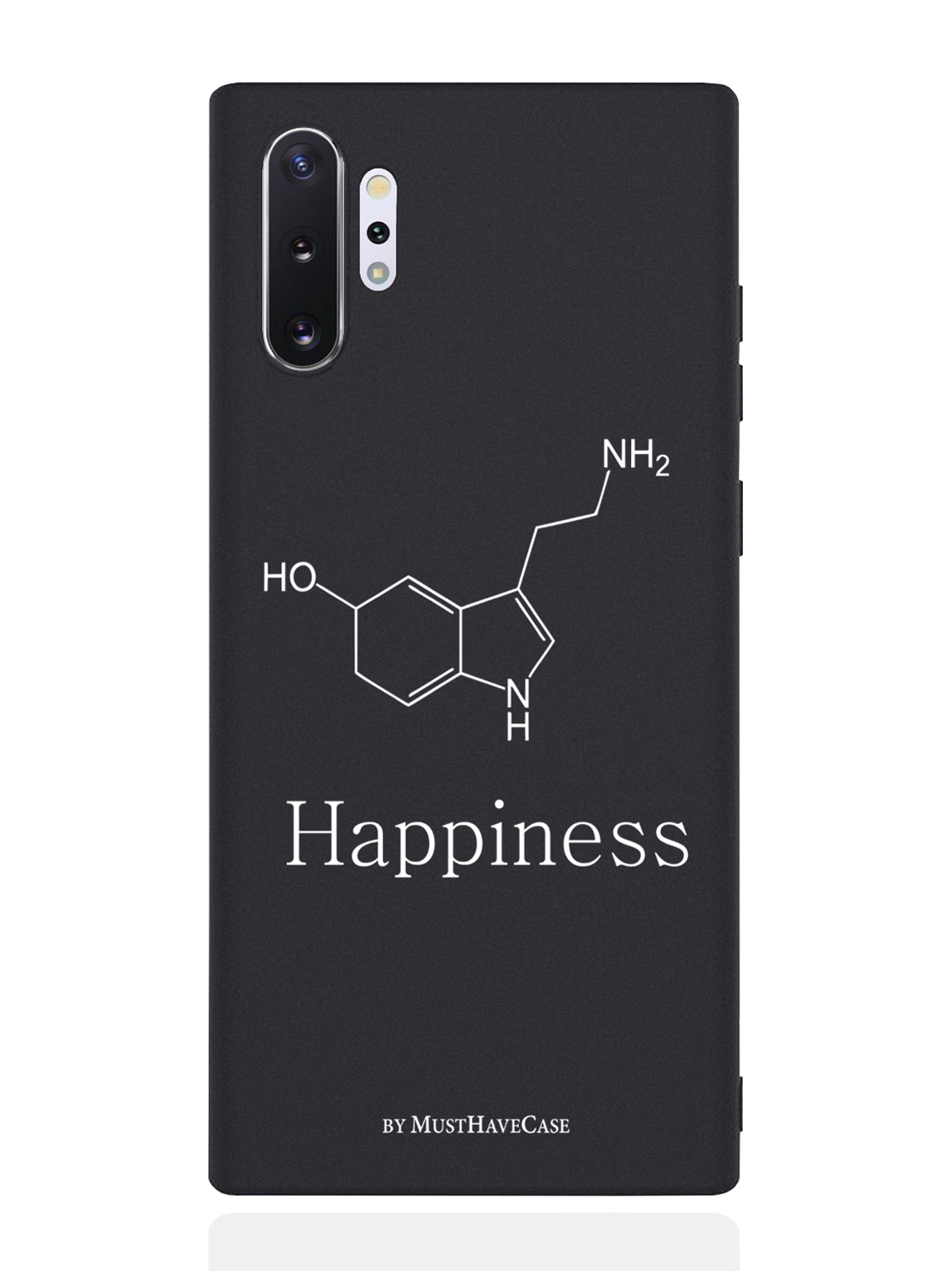 

Чехол MustHaveCase для Samsung Galaxy Note 10+ Молекула счастья черный, Черный;белый