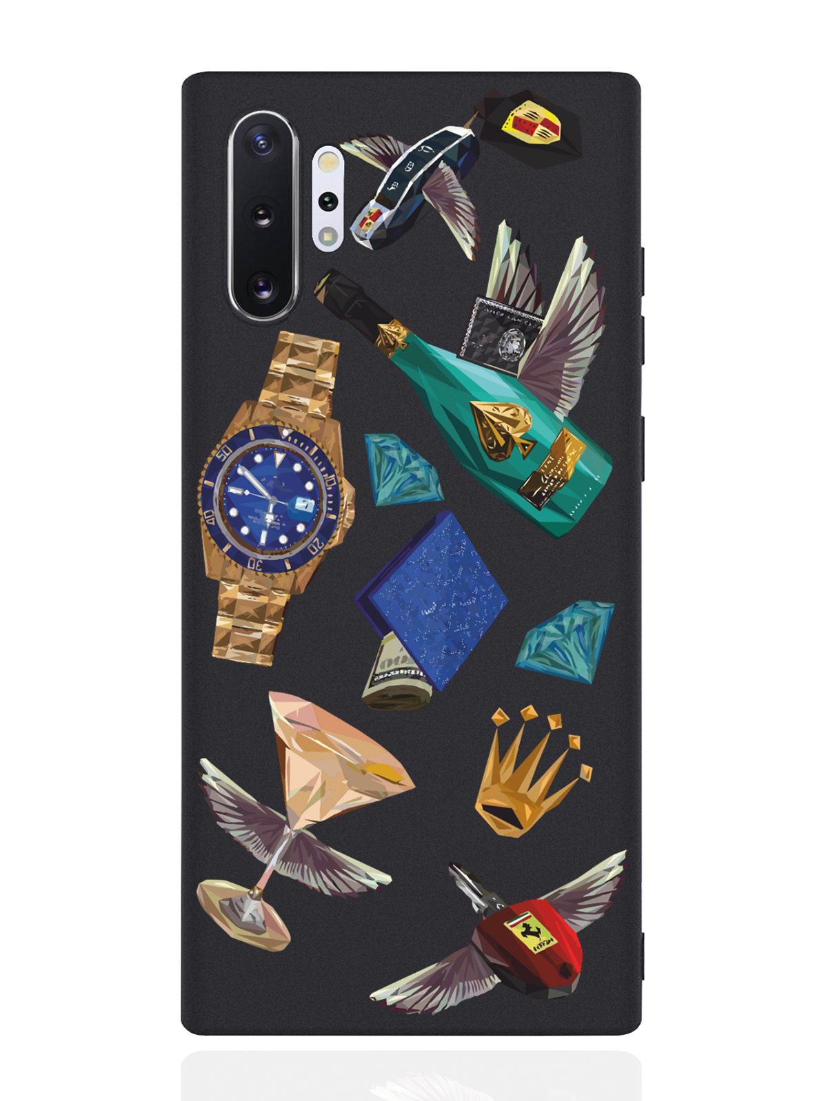 

Чехол MustHaveCase для Samsung Galaxy Note 10+ Luxury lifestyle черный, Разноцветный