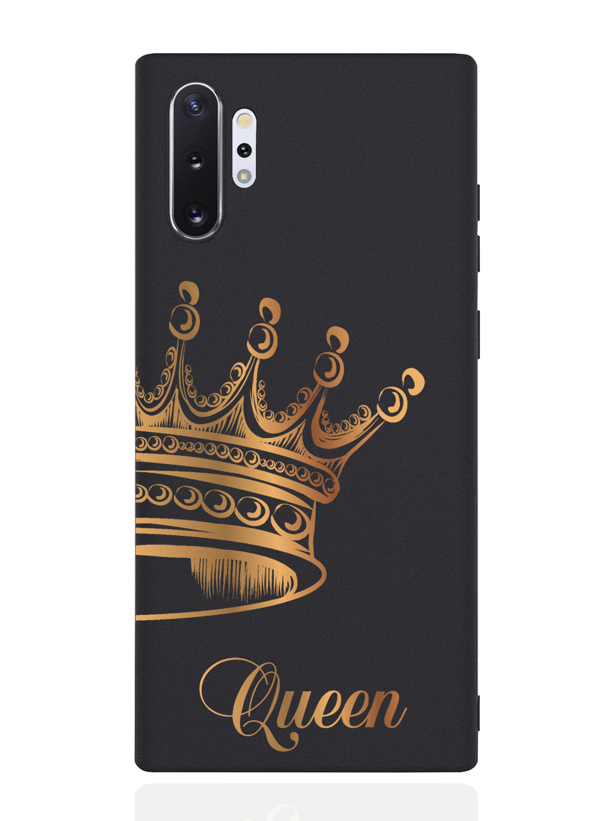 фото Чехол musthavecase для samsung galaxy note 10+ парный чехол корона queen черный