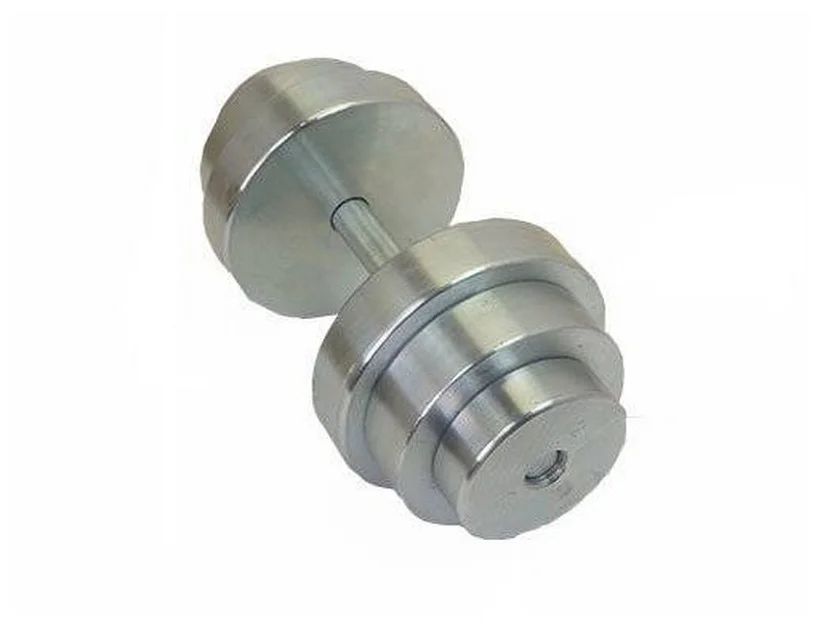 

Разборная гантель СпортКом ГС 1 x 9 кг, хром, ГС