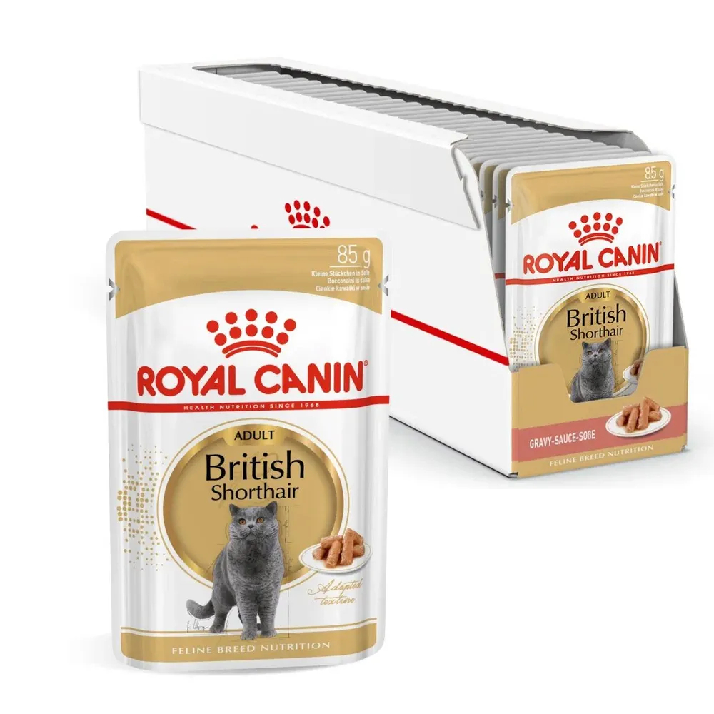 Корм влажный Royal Canin British Shorthair для британских кошек, в шоу боксе, 28x85 г