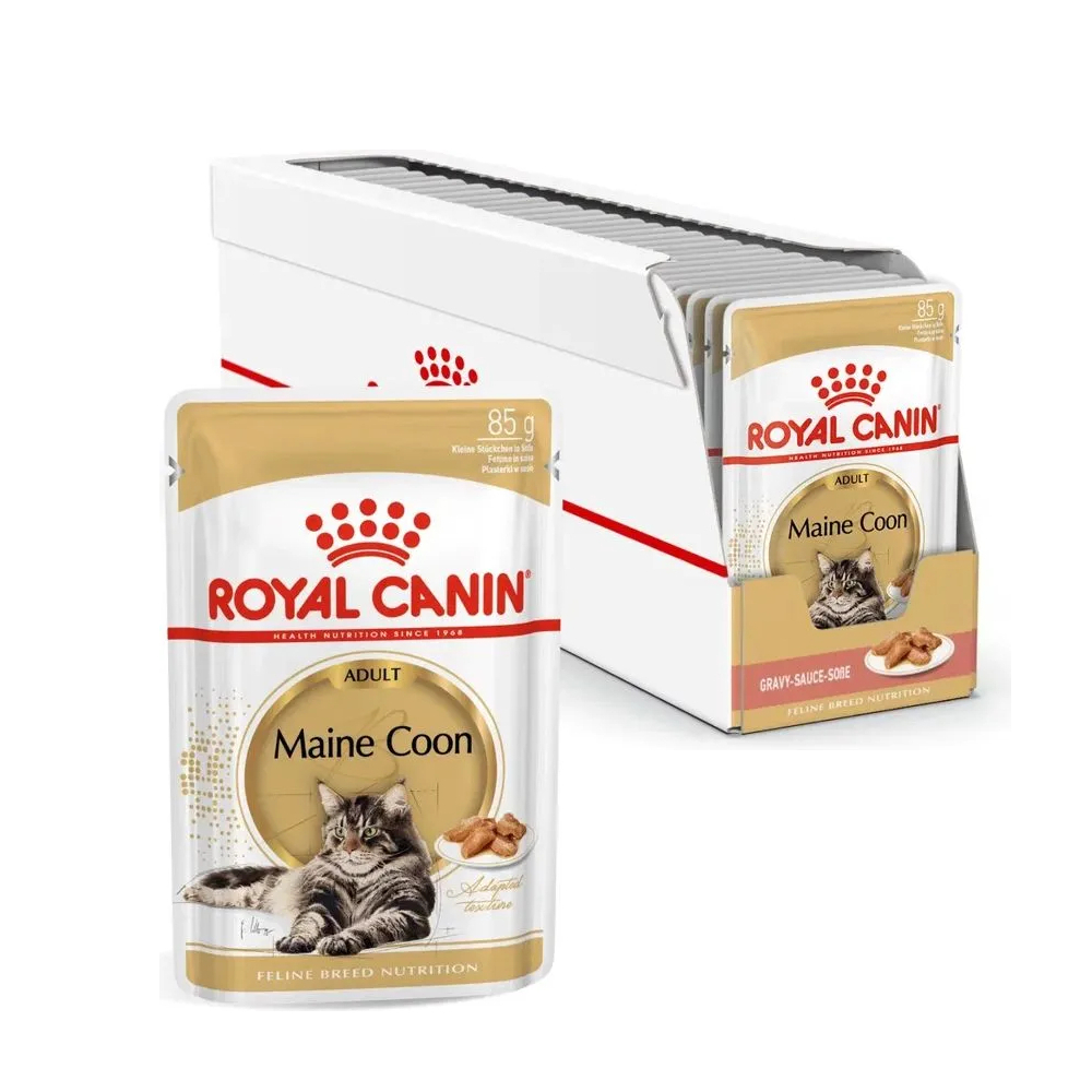 Корм влажный Royal Canin Maine Coon Adult для кошек породы мэйн кун, в шоу боксе, 28x85 г