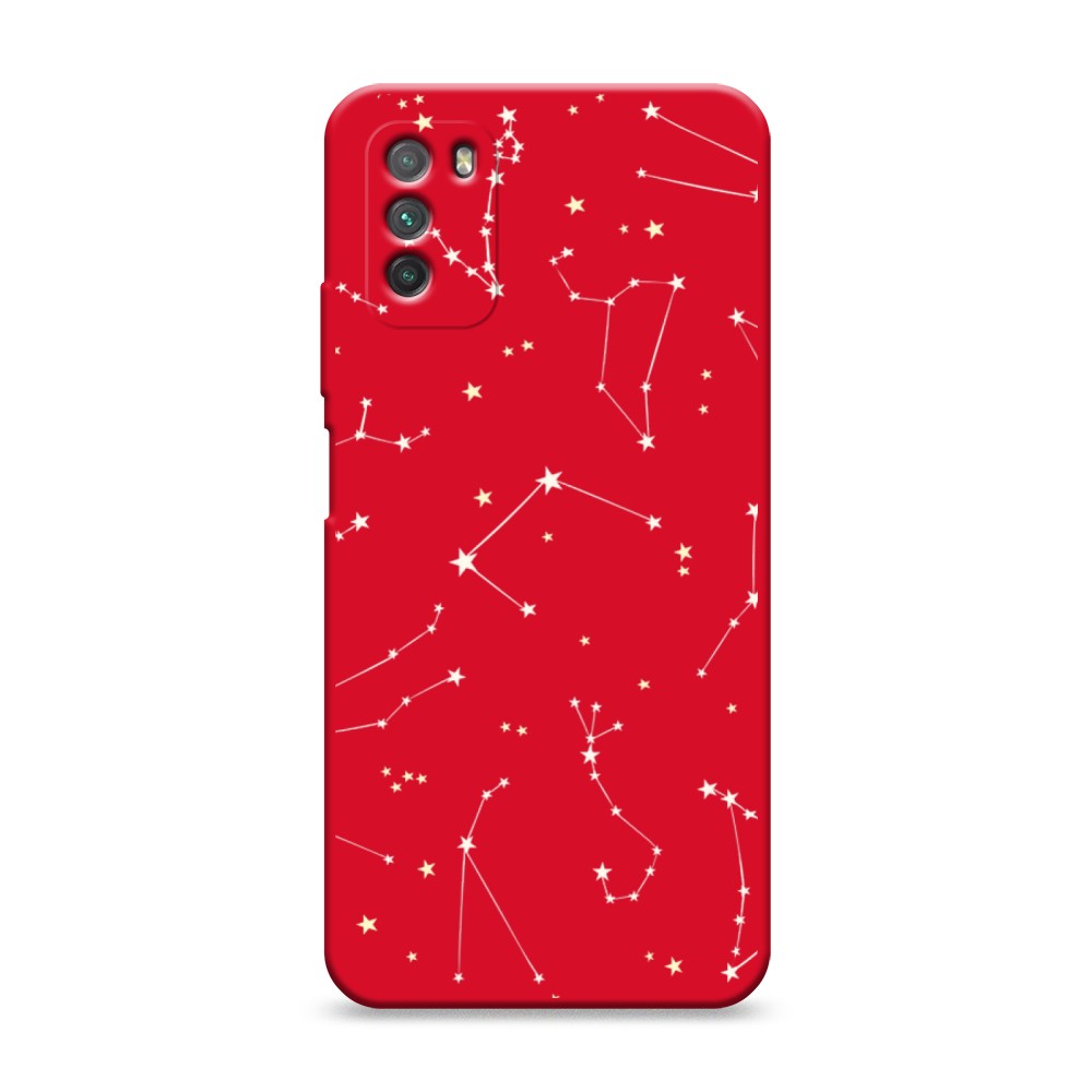 

Матовый силиконовый чехол "Созвездия" на Xiaomi Poco M3, 39553-1