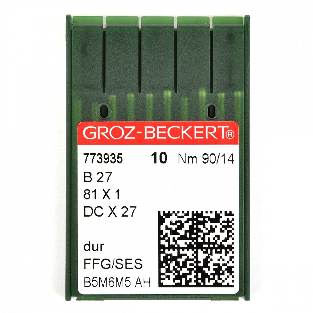 

Иглы для промышленных швейных машин Groz-Beckert B27/81x1/DCx27/DCx1 FFG №90 10 шт