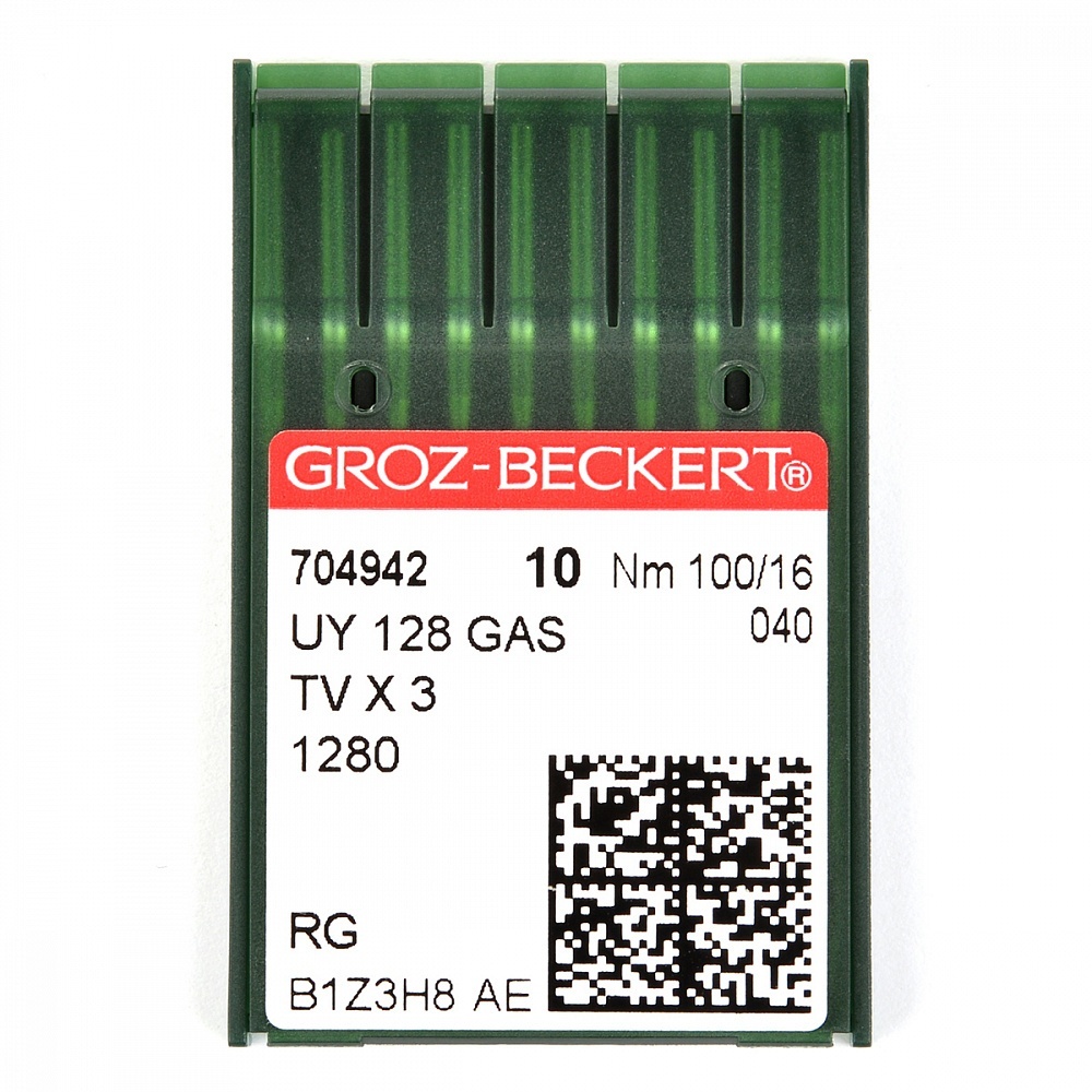 Иглы для промышленных швейных машин Groz-Beckert UY128GAS R/1280/149X3 №100 10 шт (704942)