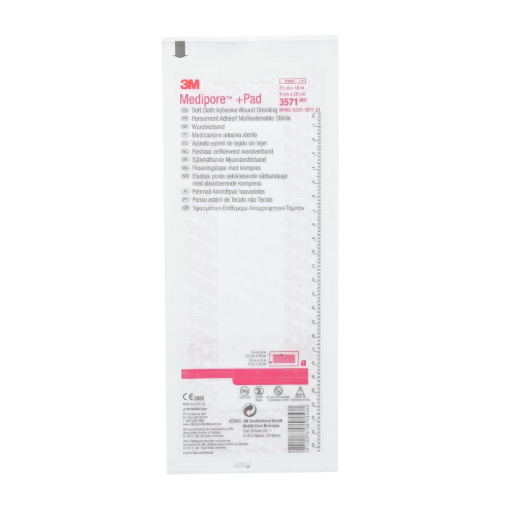 Купить Раневая повязка 3М Medipore + Pad 10 X 25 см прокладка 5 х 20, 5 см 25 шт.