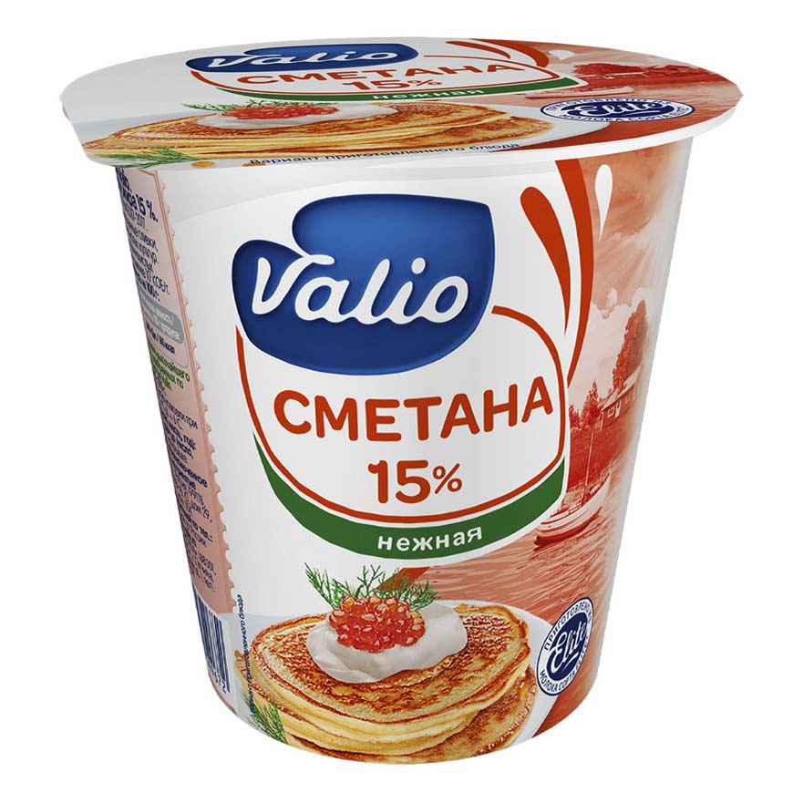 

Сметана Valio Нежная БЗМЖ 15% 315 г