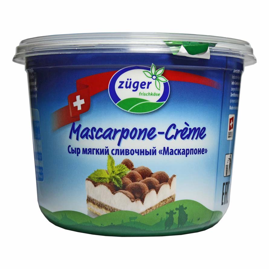 

Сыр Zuger Mascarpone-Creme мягкий сливочный 80%