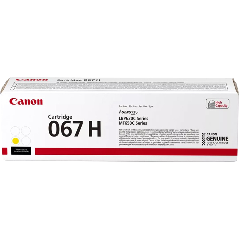 

Картридж для лазерного принтера Canon 067H (5103C002) желтый, оригинальный, 067H