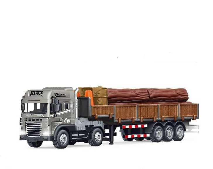 Игрушечный Грузовик Klx Лесовоз Тягач Серый Инерционный грузовик игрушечный silverlit tooko на ик