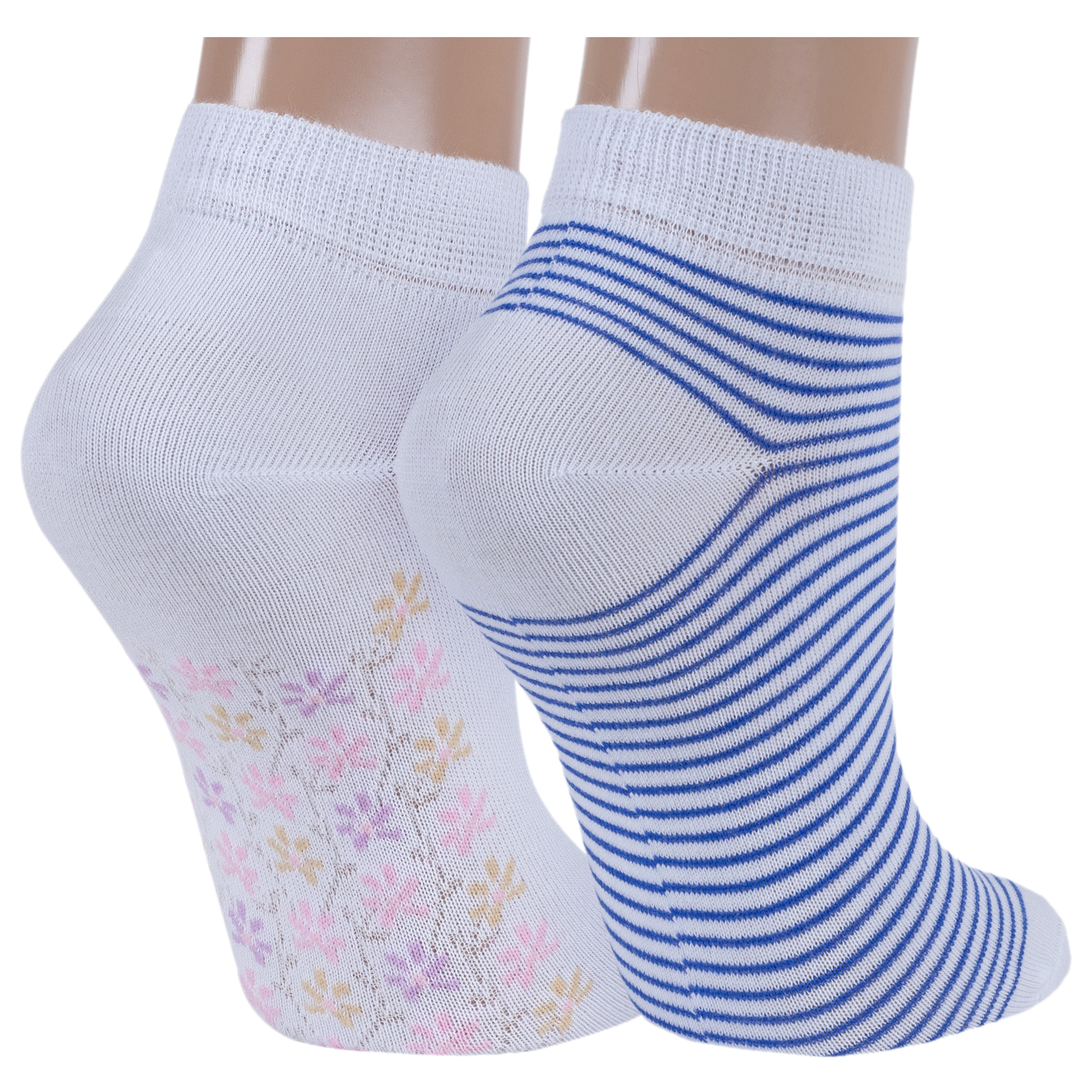 Комплект носков женских Брестский чулочный комбинат 2-14С1101 белых; синих 23