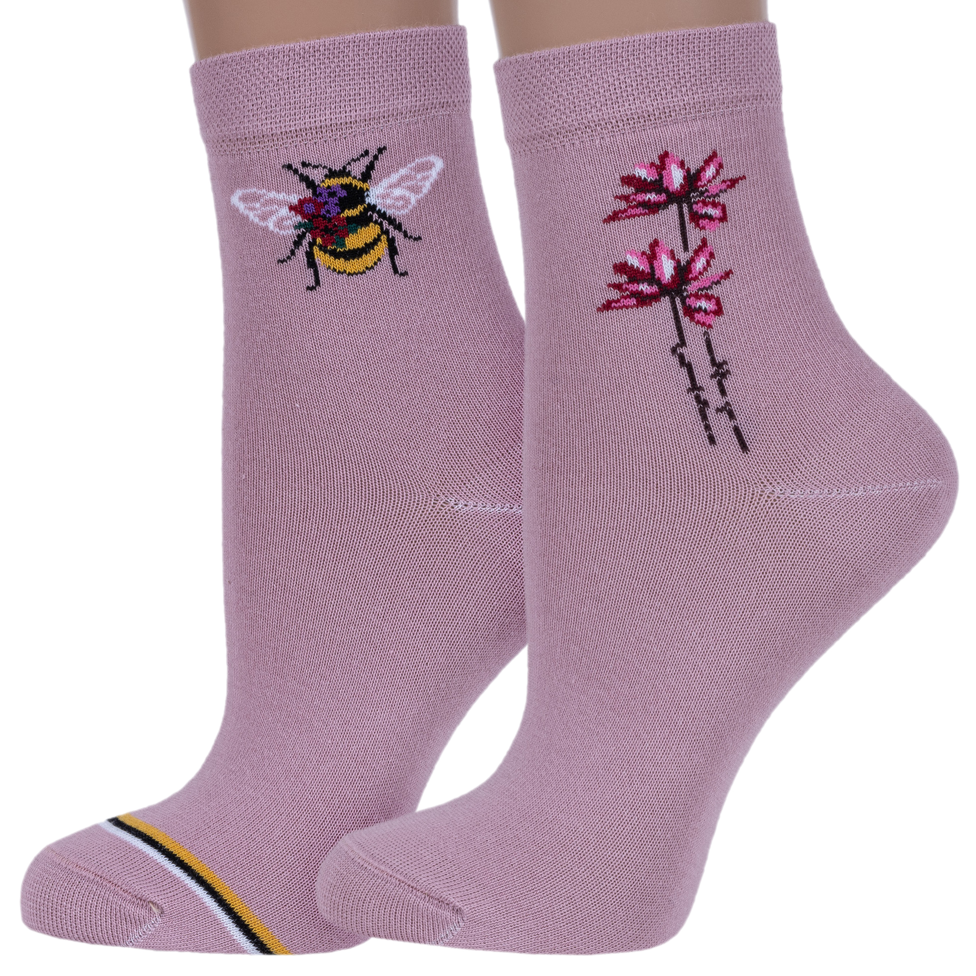 Комплект носков женских Брестский чулочный комбинат 2-14С1100 розовых 23