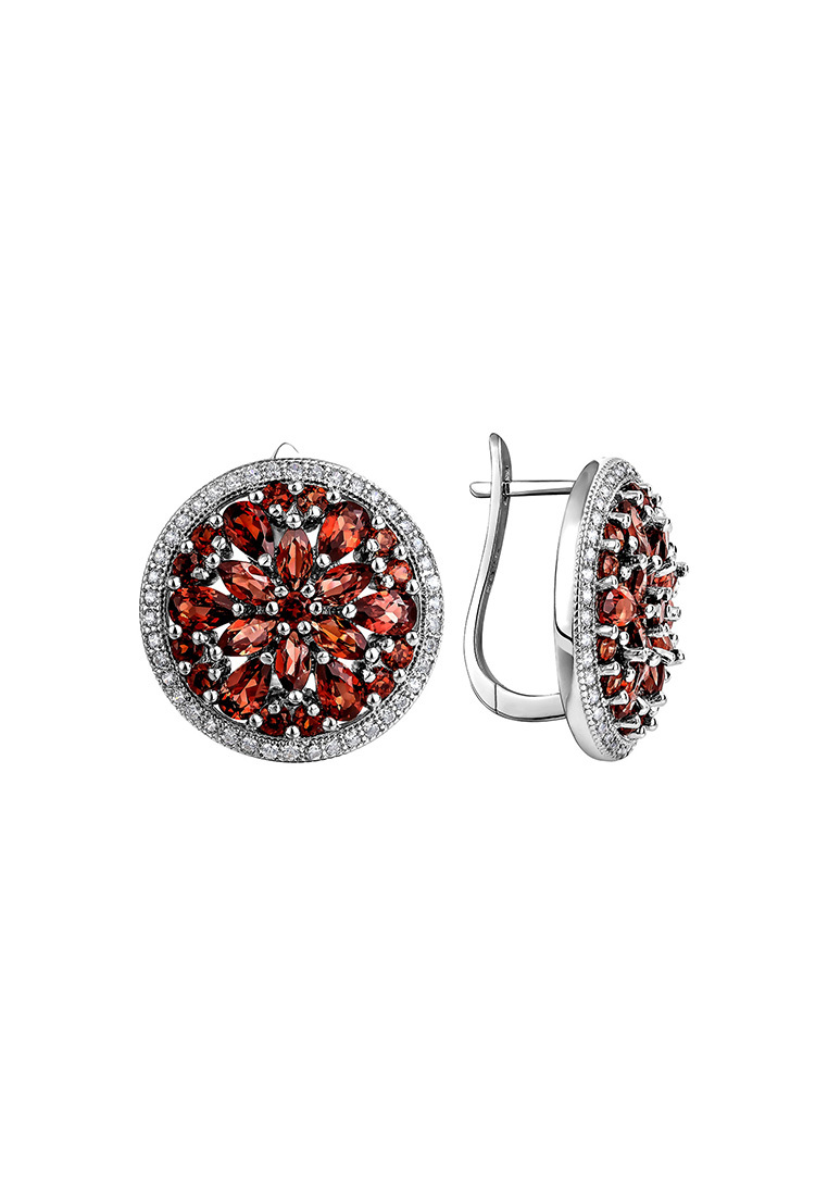 

Серьги из серебра с фианитом/гранатом Kari Jewelry СЛ-208-ГР, СЛ-208-ГР
