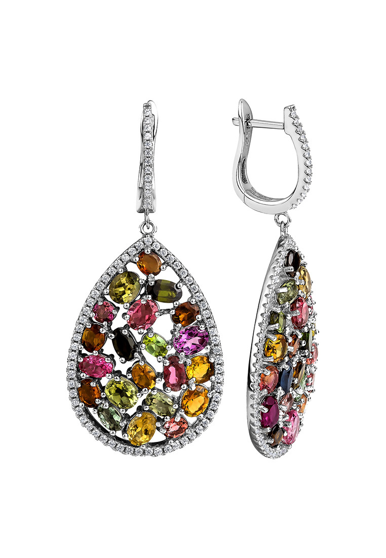 

Серьги подвески из серебра с турмалином Kari Jewelry СЛ-852-ТУ, СЛ-852-ТУ