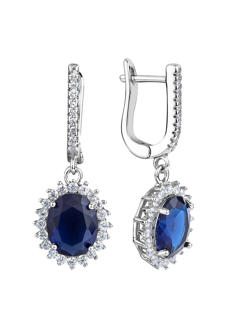 

Серьги подвески из серебра с фианитом Kari Jewelry СЛ-2394-СС, СЛ-2394-СС