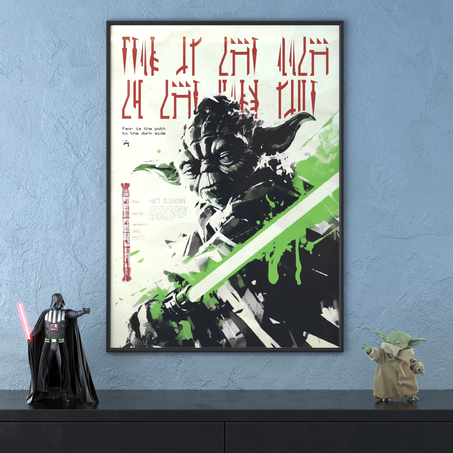 

Постер DigitalRazor Star Wars Yoda Lightsaber 60x43, Star Wars Edition