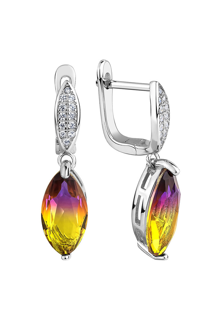 

Серьги подвески из серебра с фианитом Kari Jewelry СЛ-3784-АЦС, СЛ-3784-АЦС
