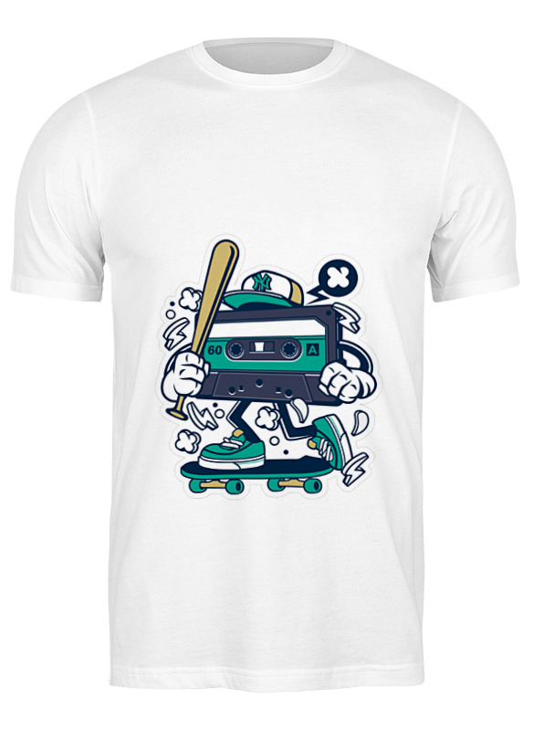 

Футболка мужская Printio Кассета белая 3XL, Белый, Кассета