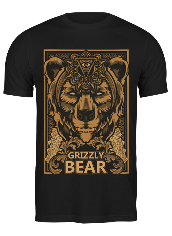 

Футболка мужская Printio Grizzly черная 3XL, Черный, Grizzly