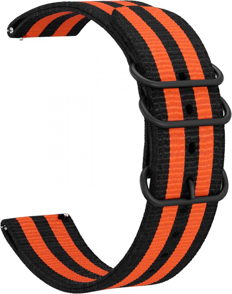 

Ремешок тканевый GSMIN Dim 22 для Polar Vantage M (Черно-оранжевый), Ремешок тканевый GSMIN Dim 22 для Polar Vantage M