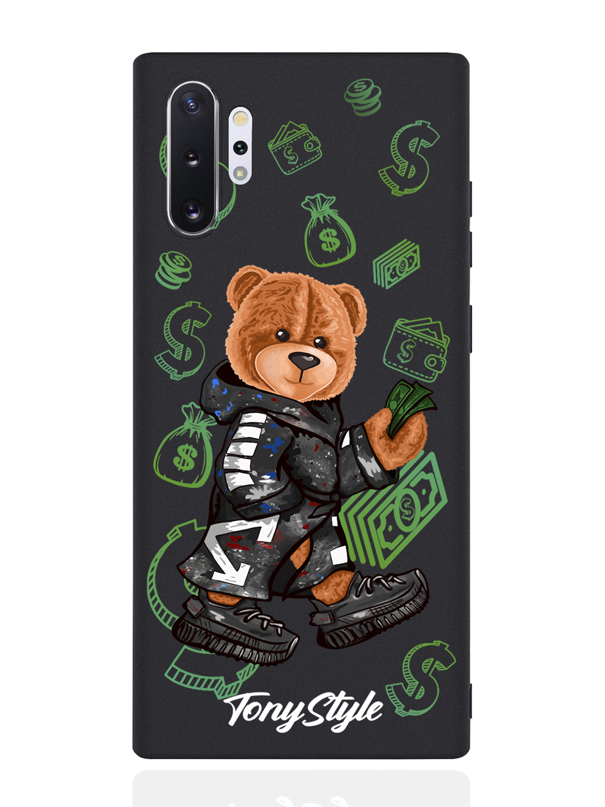 

Чехол Tony Style для Samsung Galaxy Note 10+ Tony Style Деньги черный, Коричневый;черный;зеленый