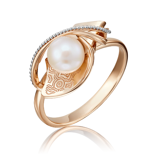 

Кольцо из золота р.  PLATINA jewelry 01-5143-00-301-1110-31, жемчуг культивированный, 01-5143-00-301-1110-31