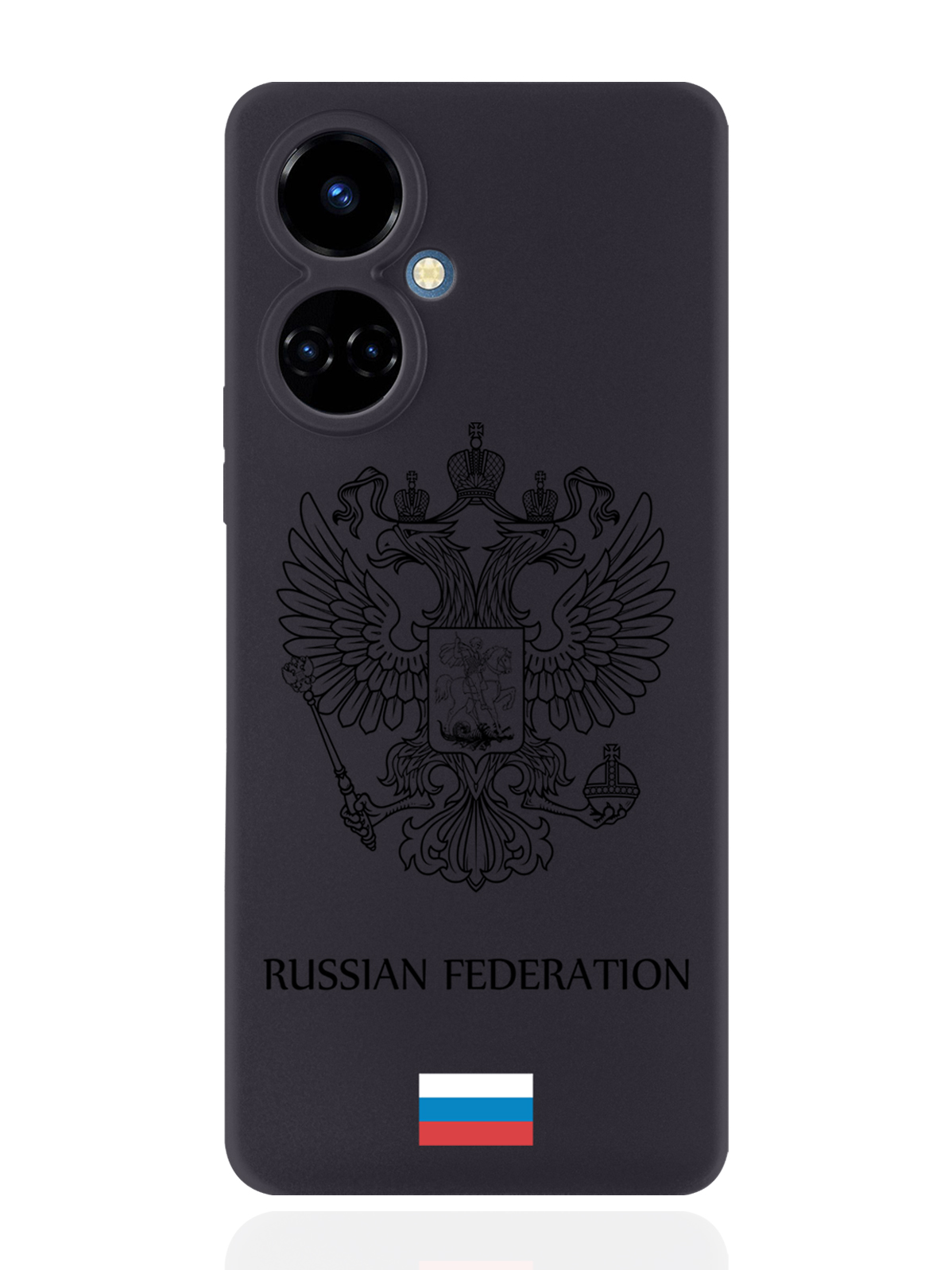 

Чехол MustHaveCase для Tecno Camon 19/19 Pro 4G Черный лаковый Герб Россия черный