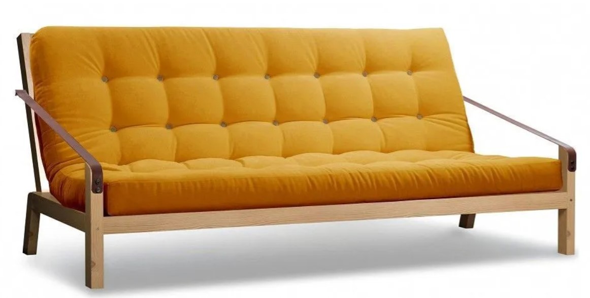 фото Диван-кровать anderson локи, желтый/сосна натуральная