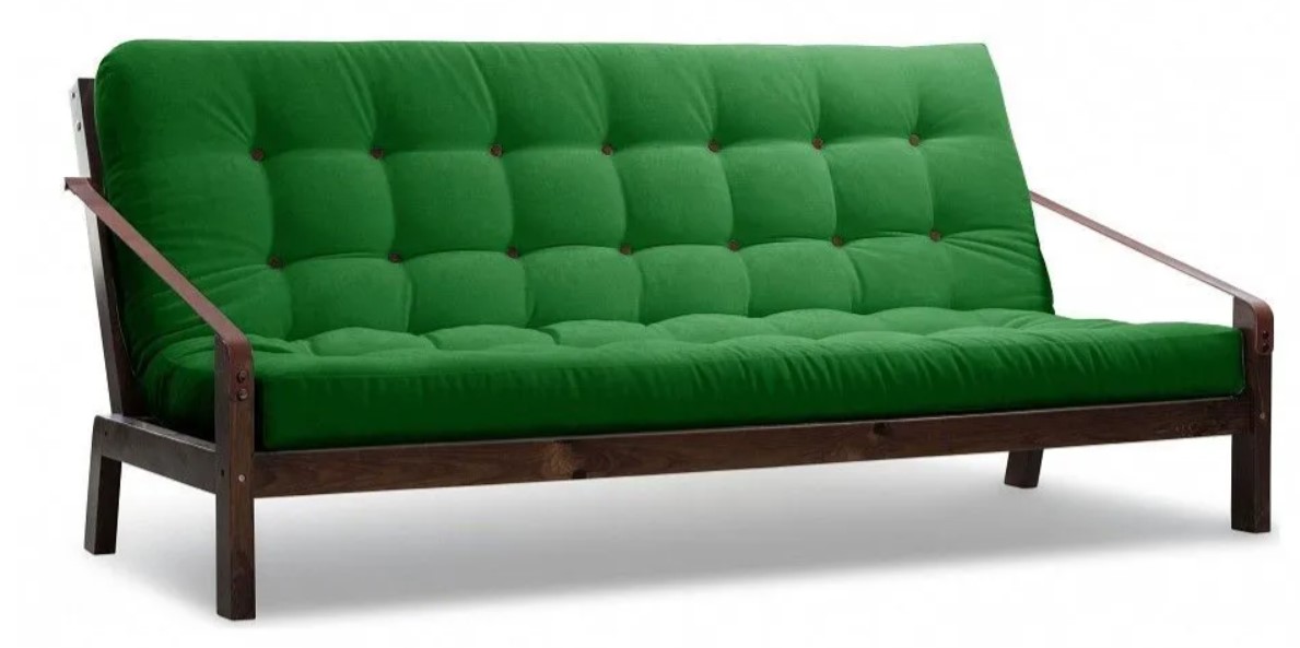 фото Диван-кровать anderson локи, зеленый/орех