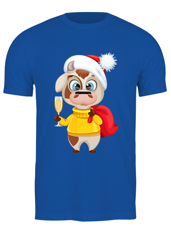 

Футболка мужская Printio Год быка синяя 3XL, Синий, Год быка