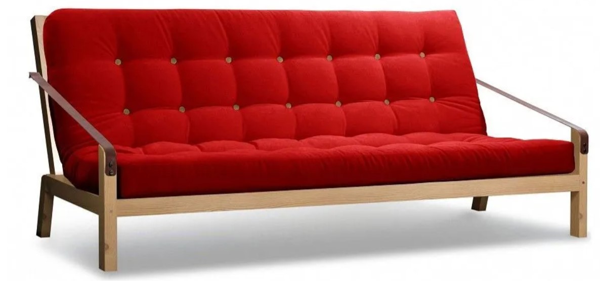 фото Диван-кровать anderson локи, красный/массив сосны