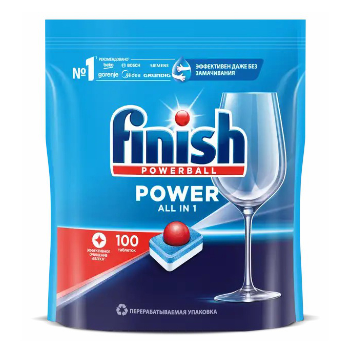 фото Таблетки для посудомоечной машины finish power all in 1 100 шт.