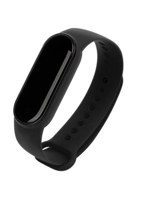 Ремешок силиконовый для фитнес-браслета Xiaomi Mi Band 3/4, черный