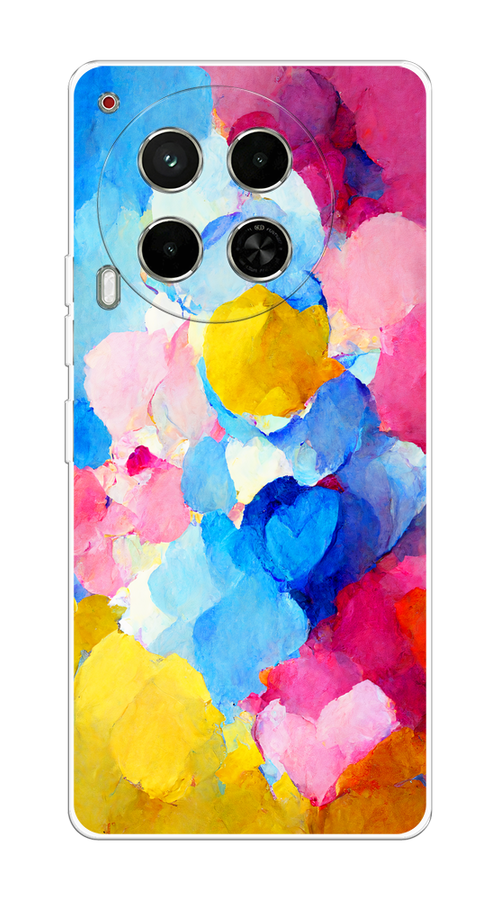 

Чехол на Tecno Camon 30 5G "Яркие пятна", Синий;голубой;желтый;розовый, 305550-1