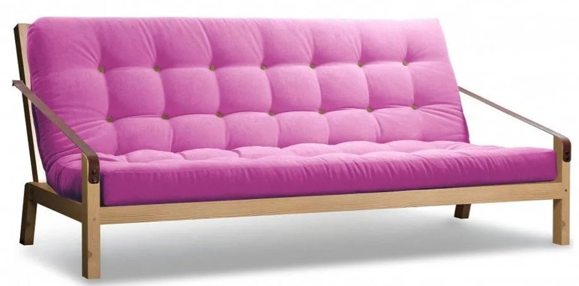 фото Диван-кровать anderson локи, розовый/сосна натуральная