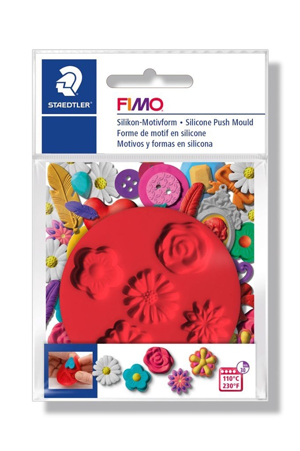 Силиконовый молд FIMO Цветы, 5 форм, 1,5-2 см (FIMO8725.22)