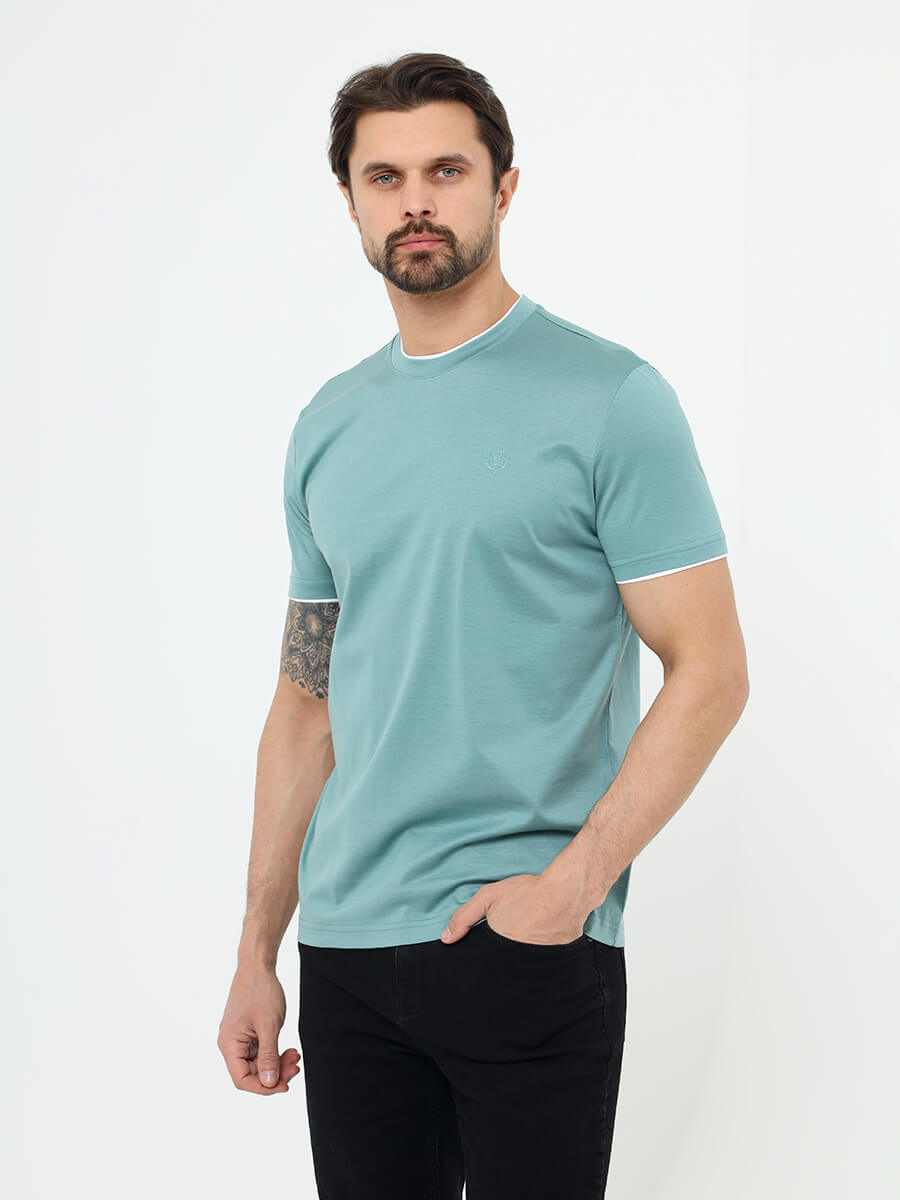 

Футболка мужская Vitacci TM032-06 зеленая 52-54 RU, Зеленый, TM032-06