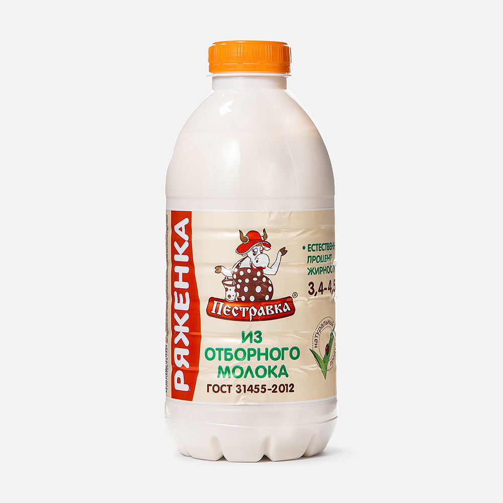 

Ряженка Пестравка из отборного молока 3,4-4,5% 750 г бзмж