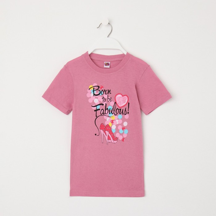 

Футболка для девочки, цвет сиреневый, рост 110 см