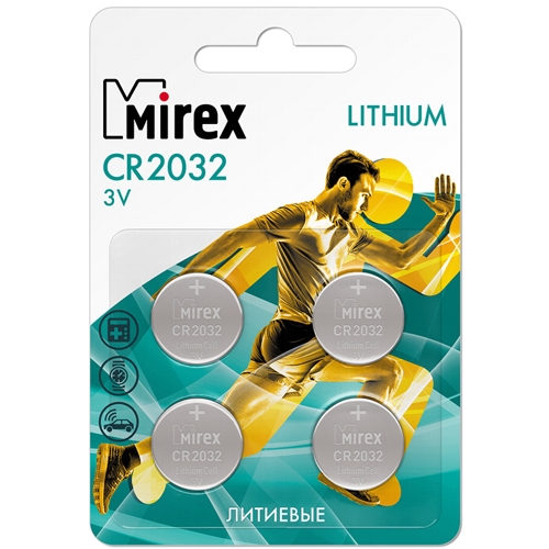 Батарейки Mirex CR2032, 4 шт (23702-CR2032-E4)