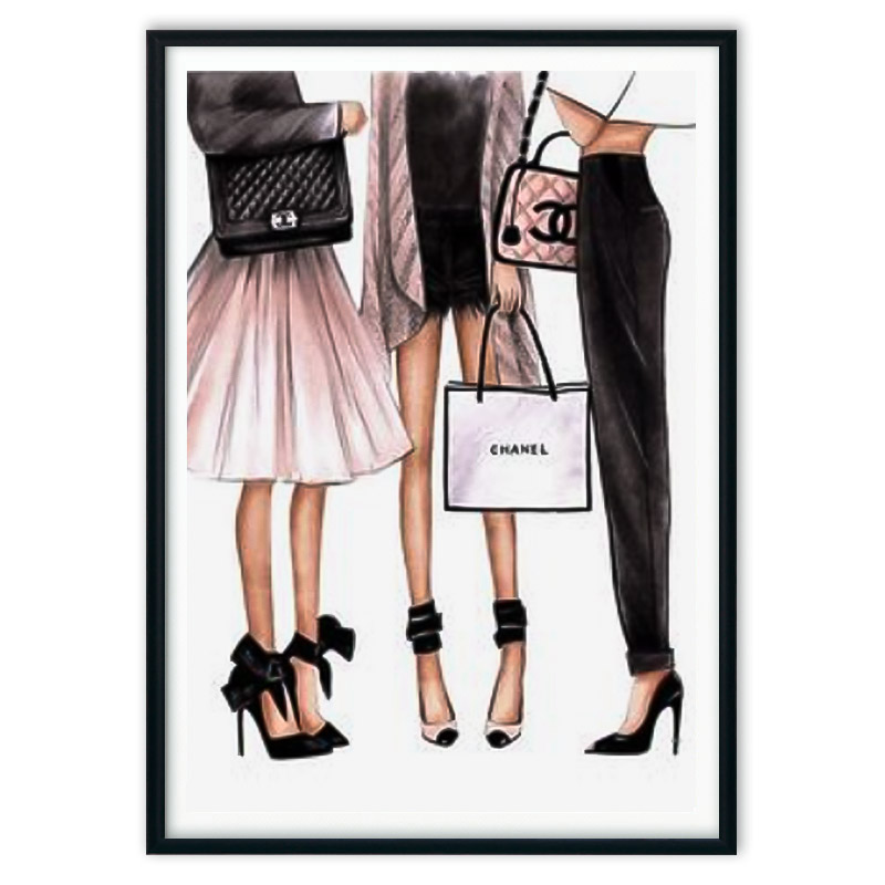 

Постер в рамке Девушки Chanel - 40х60 см Дом Корлеоне, Девушки Chanel